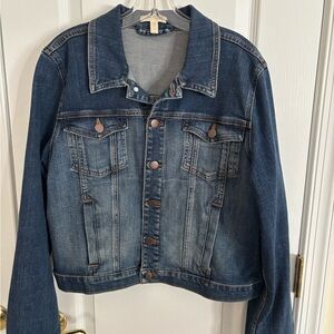 Eileen Fisher Classic Blue Denim Jacket, Size L